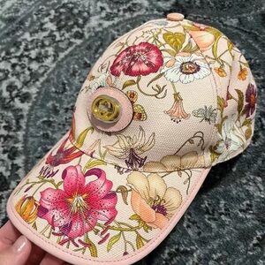 Gucci Floral Pink and Cream Women's Hat
